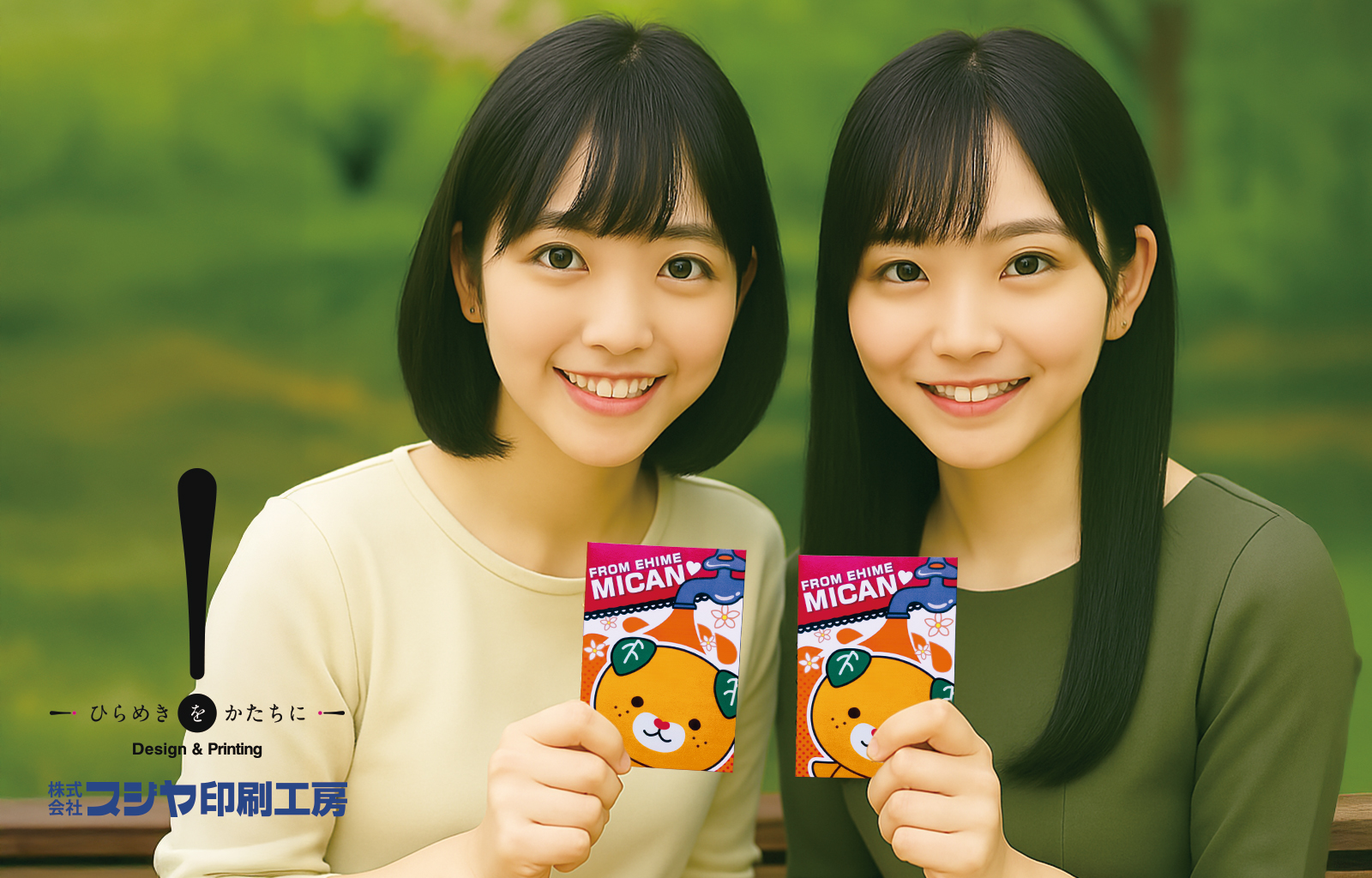 スジヤ印刷工房｜元祖パタパタメモ帳のふたりのイメージ